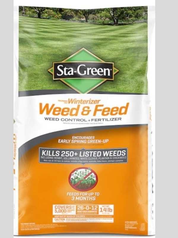 Sta-Green weed and Feed has an NPK ratio of 26012